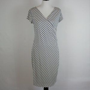 Esprit Nautical Print Faux Wrap Pullover